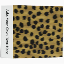 Black and Golden Brown Cheetah Print Pattern. Binder
