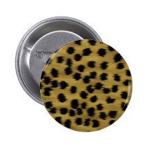 Black and Golden Brown Cheetah Print Pattern. Buttons