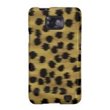 Black and Golden Brown Cheetah Print Pattern. Samsung Galaxy Covers