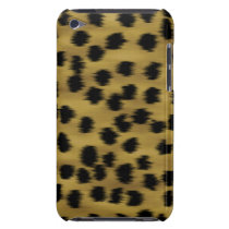 Black and Golden Brown Cheetah Print Pattern. Case-mate Ipod Touch Case