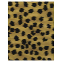 Black and Golden Brown Cheetah Print Pattern. Personalized Letterhead