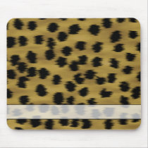 Black and Golden Brown Cheetah Print Pattern. Mousepad