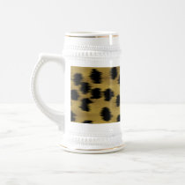 Black and Golden Brown Cheetah Print Pattern. Mug