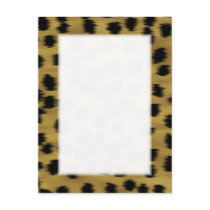 Black and Golden Brown Cheetah Print Pattern. Post Card