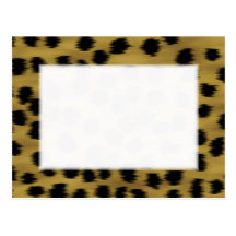 Black and Golden Brown Cheetah Print Pattern. Post Card