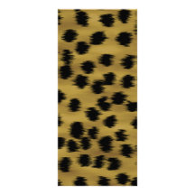 Black and Golden Brown Cheetah Print Pattern. Rack Card Template