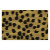 Black and Golden Brown Cheetah Print Pattern. Customized Stationery