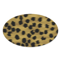 Black and Golden Brown Cheetah Print Pattern. Sticker