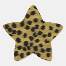 Black and Golden Brown Cheetah Print Pattern. Sticker