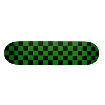 Black and Green Chequered Skateboard