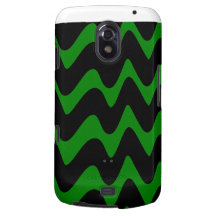 Black and Green Wavy Lines Galaxy Nexus Cover