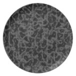 Black and Grey Abstract Pattern Plate