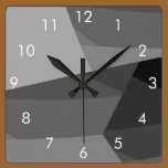 Black and Grey Block Square Clock wall clocks