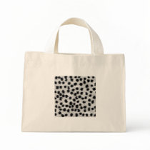 Black and Grey Cheetah Print Pattern. Canvas Bag