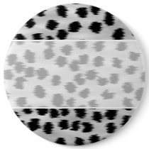 Black and Grey Cheetah Print Pattern. Pinback Buttons