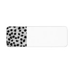 Black and Grey Cheetah Print Pattern. Return Address Label