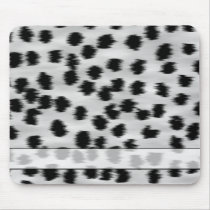 Black and Grey Cheetah Print Pattern. Mousepads