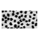 Black and Grey Cheetah Print Pattern. Photo Card Template