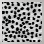 Black and Grey Cheetah Print Pattern.
