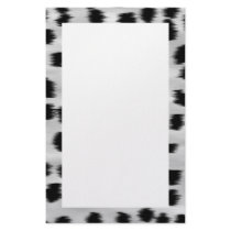 Black and Grey Cheetah Print Pattern. Customized Stationery
