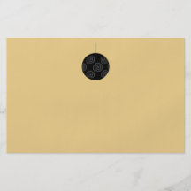 Black and Grey Christmas Bauble on Gold. Custom Flyer