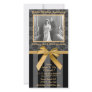 Black And Grey Damask Golden Anniversary Card Photo Card Template