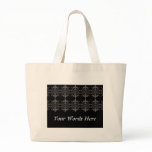 Black and Grey Flourishes Tote Bag