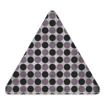 Black and grey grunge polka dots triangle stickers