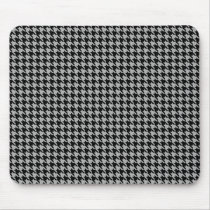 Black and Grey Hounds Tooth Mousepad mousepads