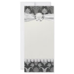black and grey silver damask rack card