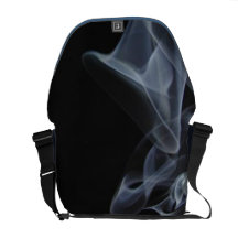 Black and Grey Smoke Rising Commuter Bag