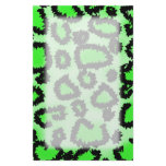 Black and Lime Green Leopard Print Pattern.