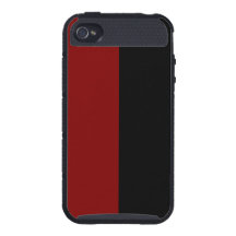 Black and Maroon Split Color. iPhone 4 Covers