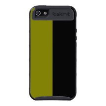 Black and Olive Split Color Scheme Case For iPhone 5