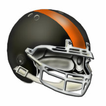 Black and Orange Football Helmet Ornament Acrylic Cut Outs