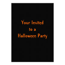Black and Orange Halloween Invitations