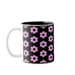 Black and Pink Floral Coffee Mug