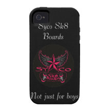 Black and Pink Syco Sk8 case iPhone 4 Cases