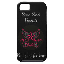 Black and Pink Syco Sk8 case iPhone 5 Case