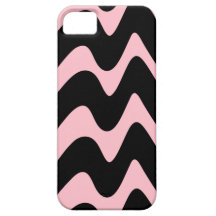 Black and Pink Wavy Lines iPhone 5 Covers