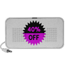 Black and Purple 40 Percent Off Mini Speakers
