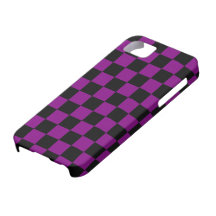 Black and Purple Chequerboard Design
