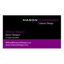 Black and Purple Corporate Business Card