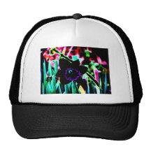 Black and Purple Daffodil Trucker Hats