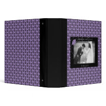 Black and Purple Damask Wedding Album Binder