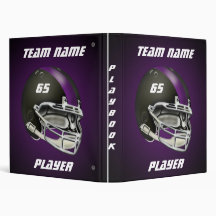 Black and Purple Football Helmet Playbook Binders