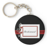 Black and Red Bridesmaid keyring