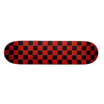 Black and Red Chequered Skateboard
