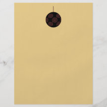 Black and Red Christmas Bauble on Gold Colour Full Colour Flyer