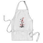 Black and Red Flowers Apron